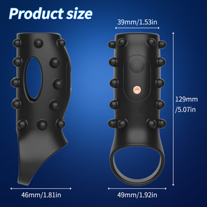 Anneau de rétention du sperme vibrant pour les couples, préliminaires et plaisir personnel, utilisation masculine et féminine, jouets pour adultes, masseur pour hommes - Product Image 6