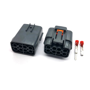ขั้วต่อกันน้ำแบบ 8 พิน อัตโนมัติ สีดำ PBT IP20 สำหรับใช้ในรถยนต์ - Product Image 1