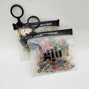 Custom logo small pvc jewelry plastic zipper bag,reusable frosted jewelry packaging zip lock bag