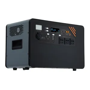 Nhà máy điện cầm tay 2000W với LiFePO4 cho xe & bảng điều khiển năng lượng mặt trời MPPT điều khiển 2048wh 2800wh khẩn cấp cung cấp điện