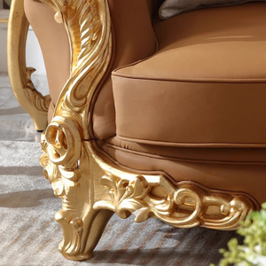 Sofá de Madera Maciza Estilo Francés para <span class=keywords><strong>Sala</strong></span> de Estar, Muebles de Lujo Estilo Europeo para <span class=keywords><strong>Sala</strong></span> de Estar de Villa Grande - Product Image 6