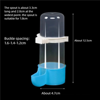 Distributeur d'eau automatique de 240ml pour petits et grands oiseaux Cage de mangeoire pour perroquets suspendus avec accessoires pour animaux de compagnie