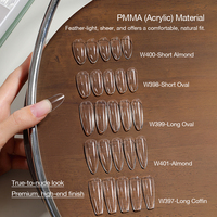 MR NAIL Puntas de Uñas Naturales de Diferentes Tamaños, Construcción sin Costuras, Aptas para Diferentes Tamaños de Uñas, Uso en Salón de Belleza y en Casa, Fáciles de Usar