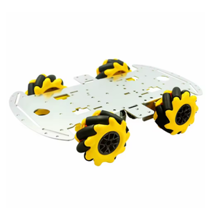 Chasis de Coche con Ruedas Mecanum de Aleación de Aluminio, Chasis de Coche 4x4 con Tracción en las Cuatro Ruedas, Coche Inteligente con Evitación de Obstáculos Ultrasónica DIY - Product Image 3