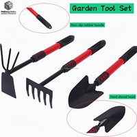 Ensemble d'outils de jardin en acier au carbone : pelle à main, mini pelle, fourche de culture pour la plantation, le désherbage et le creusement