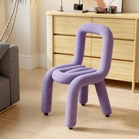 Chaise de salle à manger décontractée et confortable de style nordique moderne, faite à la main, pour appartement, salon et salle à manger