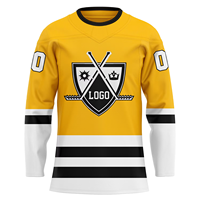 Vente en gros d'usine, vêtements de sport de haute qualité 100% polyester, veste de hockey sur glace, t-shirt, OEM personnalisé, sweat à capuche de hockey, maillot de hockey, uniforme