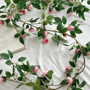 <span class=keywords><strong>Internet</strong></span>-Berühmte Deko-Pflanze zum Aufhängen, Künstliche Rosen-Ranken für Klimaanlagen und Heizungsrohre - Product Image 2