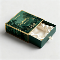 Boîte à parfum rose au design élégant avec poignée coulissante, emballage personnalisé avec logo