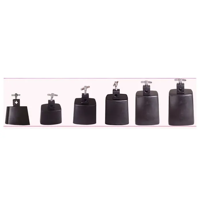 Cloche de vache en métal noir, prix de gros, ensemble d'instruments de batterie, accessoires de Percussion