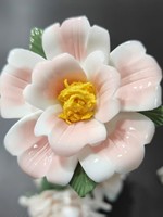 Bunga Peony Keramik Gradasi Dua Warna Buatan Tangan Hiasan Bunga Artifisial Minimalis Modern Dapat Dicuci Hadiah Liburan Dekorasi Rumah