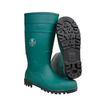 CE الأسود الصلب تو احذية المطر الصلب اصبع القدم أحذية السلامة للماء