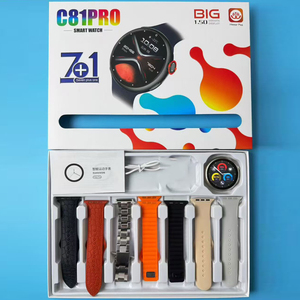 <span class=keywords><strong>Reloj</strong></span> Inteligente C81PRO 7 en 1 con Pantalla Redonda, <span class=keywords><strong>Reloj</strong></span> Conectado Inteligente C81 Pro 7 en 1 - Product Image 1