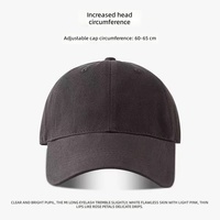 Casquettes de baseball surdimensionnées pour grandes têtes, en sergé de coton, 6 panneaux, style Dad Hat, non structurées, visière incurvée, ajustables 60-65 cm, logo personnalisé