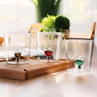 Verre à boisson créatif en forme de cœur et de sapin de Noël pour la maison, les fêtes et les festivals