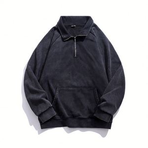 Veste zippée à col haut en polaire pour hommes pour le printemps 2025 Couleur unie - Product Image 3