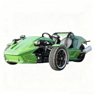 Tricycle inversé à essence 2 places ouvert style carrosserie avec moto à 3 roues à vitesse rapide pour les jeunes qui se rassemblent et jouent - Product Image 3