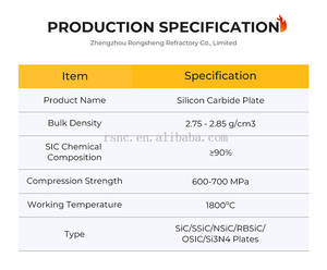 <span class=keywords><strong>Plaque</strong></span> de four en carbure de silicium recristallisé de qualité supérieure, céramique réfractaire haute performance, support pour étagères de four en NSiC, Si3N4, SiC - Product Image 3
