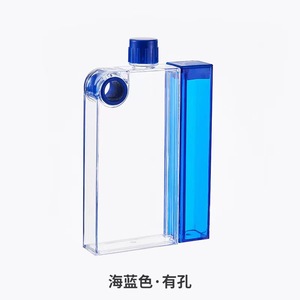Tùy chỉnh vuông máy tính xách tay <span class=keywords><strong>Memo</strong></span> Flat chai nước nhựa màu sắc có thể tháo rời hộp lưu trữ chai phẳng với Silicone xử lý - Product Image 1