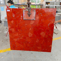 Großhandel Natürlicher Roter Luxus-Marmor Rubin Halbedelstein Roter Jaspis Platten