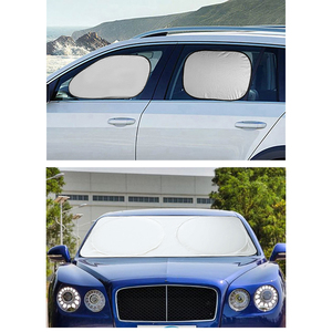 6 piezas de parasoles plegables negros para ventanas delanteras y traseras de coche, cubierta protectora de <span class=keywords><strong>vinilo</strong></span> opaco para parabrisas - Product Image 6
