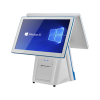 Mesin Kasir POS Layar Sentuh Windows 10 Licon dengan Layar 15.6" dan Printer Thermal 58/80mm untuk Restoran & Ritel