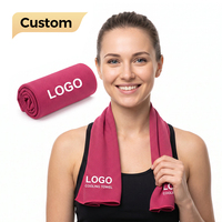 Serviette rafraîchissante personnalisée couleur unie à effet de refroidissement instantané, effet froid instantané, hyper évaporation, logo personnalisé, sport, fitness, extérieur