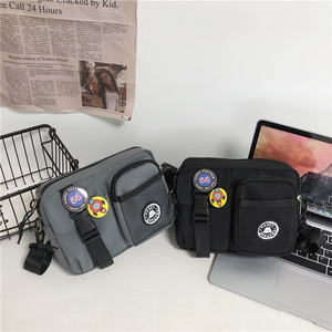Casual Crossbody <strong>Bag</strong> Women's Sports Medium Harajuku Style Single-Shoulder Student <strong>Mobile</strong> Phone Canvas Zipper Closure Chest <strong>Bag</strong> - Product Image 3
