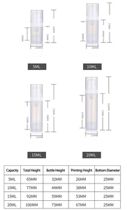 Bán buôn tùy biến 5ml <span class=keywords><strong>10ml</strong></span> 15ml 20ml tiêm trong suốt không có không khí chai với Bơm tiêm và nắp cho mỹ phẩm - Product Image 2