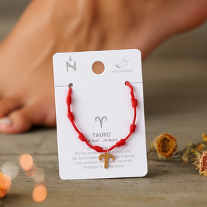 Bracelet de cheville Aries Seven Star en cordon rouge avec breloque du zodiaque pour femme, bijoux tendance - Product Image 3