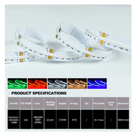Bande LED COB WRGBW 840 LED/M DC24V USB IP20, découpable, sans points noirs, flexible, éclairage décoratif intérieur, idéale pour le marché américain
