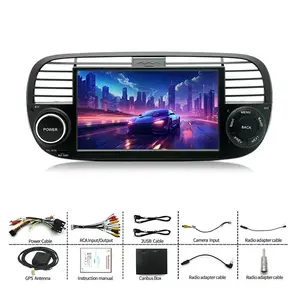 Autoradio Android 7 Pouces pour <span class=keywords><strong>Fiat</strong></span> <span class=keywords><strong>500</strong></span> Abarth 2007 - 2015 Unité Principale Multimédia Lecteur Vidéo Carplay sans Fil Navigation - Product Image 6
