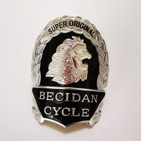 Étiquette autocollante en métal aluminium personnalisée pour vélo, avec logo imprimé en sérigraphie couleur pleine, nom du vélo, pliage personnalisé, marque de vélo
