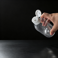 Botella de Loción Transparente de Plástico de 300 ml con Tapa Abatible y Logotipo Personalizado, Botella de Viaje Recargable de PET para Cuidado de la Piel y del Cuerpo