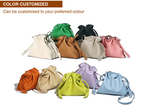 Bolso de Hombro de Lujo para Mujer, Bolso Tipo Dumpling Tejido a Mano, Bolso Bandolera de una Sola Correa, Piel Sintética Morada Oscura, Bolso Personalizado de Lujo Estilo Español - Product Image 5