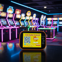 Lecteur de cartes RFID en plastique à écran tactile intelligent pour jeux d'arcade avec système de paiement sans espèces, garantie 1 an, support espagnol, marque FUNOVA