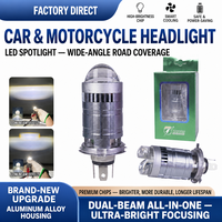 Ampoule de phare LED 50W 6500K 5000 Lumens Super Lumineuse avec Lentille de Faisceau Intégrée, Faisceau Haut/Bas, Plug & Play 12V pour Voiture et Moto