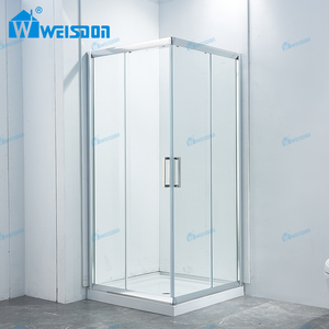 Porte de <span class=keywords><strong>douche</strong></span> carrée en alliage d'aluminium de haute qualité salle de bain salle de <span class=keywords><strong>douche</strong></span> coulissante en verre trempé - Product Image 1