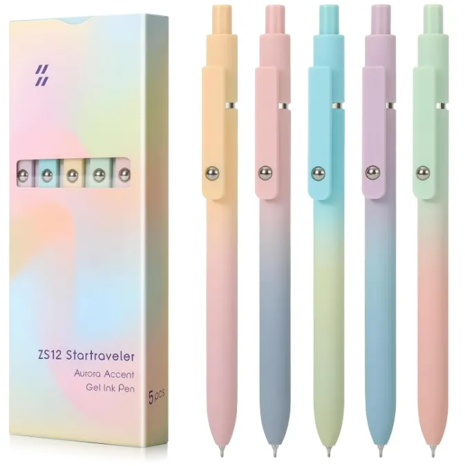 Série haut de gamme mignon stylos Gel 0.7mm point moyen marqueurs d'écriture lisse journalisation prise de notes bureau école utilisation cadeaux femmes hommes
