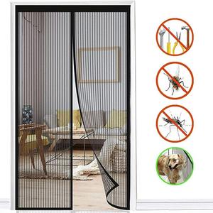 ม่านกันยุงแบบแม่เหล็กสีดำทันสมัย พร้อมตาข่ายไฟเบอร์กลาส ซักได้ ใช้ได้ทั้งในห้องนอนและกลางแจ้ง - Product Image 1