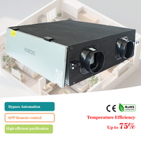 Systèmes CVC intelligents à commande par application Tuya, avec ventilateur de récupération d'énergie, purification HEPA H12, flexibles et montés au plafond