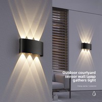 Applique murale LED avec éclairage vers le haut pour salon, villa, couloir, cour, terrasse, jardin – Luminaire mural créatif effet « wall washer »