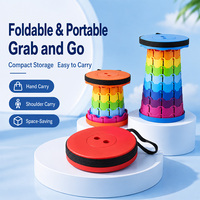 Tabouret pliable robuste et portable, tabouret réglable pour le camping, siège large, chaise pliante rétractable pour la pêche, le barbecue en plein air