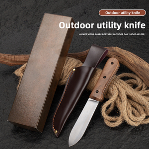 BK62- DIY OEM Customized Damascus Steel Multi-Functional Knife Kydex Sheath Wood Handle Portable Belt <b>Clip</b> Camping 1 Year - Product Image 4