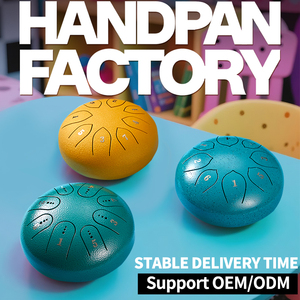 Chất lượng cao 6 inch thép không gỉ lưỡi trống nhạc cụ handmade nhà máy bán buôn cung cấp với túi và Bộ Bộ gõ - Product Image 2