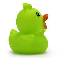 Jouets de bain pour bébé les plus vendus : Canard en caoutchouc vert clignotant de 2 pouces, jouet de bain pour bébé qui couine et qui cligne, unisexe