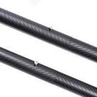 Pagaie de kayak en fibre de carbone 3K40 légère et portable à 4 sections avec lame d'hélice pliable noire
