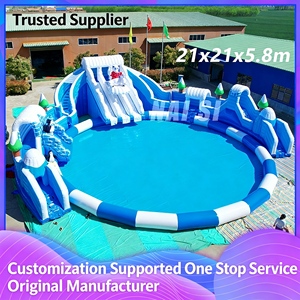 Splendide parc aquatique gonflable d'extérieur, toboggan aquatique gonflable géant commercial pour enfants, équipement de divertissement aquatique - Product Image 6