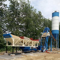 25-180m³/jam Pelat Baja Tebal 6mm PLC Otomatis Penuh Pabrik Pencampur Beton Kecil Murah Pabrik Batching Beton Siap Pakai