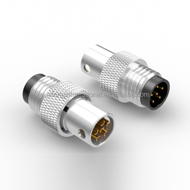 CE RoHS High-quality Factory Wholesale Connector Gold Plated Molding Connector 6pin M8 A-code Shielded Plug Solder Cup IP67